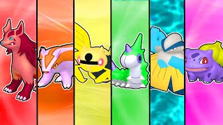 First To Catch A Rainbow Of NEW Shiny Pokemon Wins!