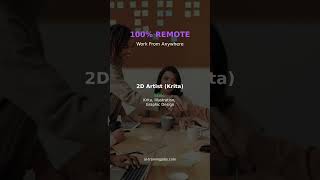 $20 - $70/hr Working From Home | 2D Artist (Krita) #Shorts