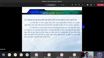 Bồi dưỡng kiến thức, kỹ năng cơ bản về PLQT, giải quyết tranh chấp đầu tư quốc tế_ Buổi 8