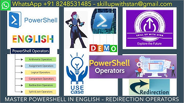 MASTER POWERSHELL IN ENGLISH - REDIRECTION OPERATORS