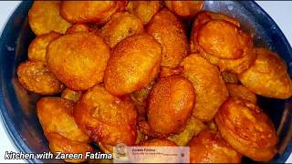 gur aur aate ke gulgule/Meethe Gulgule by kitchen with zareen fatima