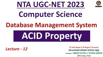 ACID Properties in DBMS | Most Important Topic in DBMS for UGC NET | NTA UGC NET Computer Science