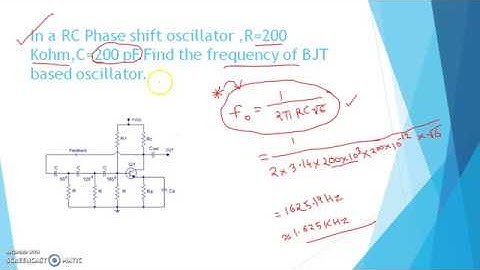Numerical on RC phase shift oscillator