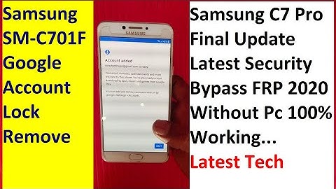 Samsung C7 Pro (SM-C701F) FRP Bypass, Samsung  C701F (C7 Pro) Google Account Lock Remove  Final 2020