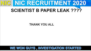 NIELIT RECRUITMENT 2020 - NIC SCIENTIST B ISSUE
