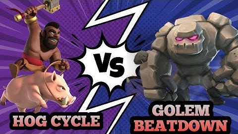 2.6 Hog Cycle Gameplay -2.6 Hog Cycle Vs Golem Beatdown- Playing classic challenge with 2.6 Hog Deck