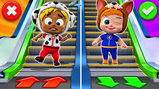 Be Careful At The Escalator Song | Baby's Safety Tips | and More Nursery Rhymes & Kids Song