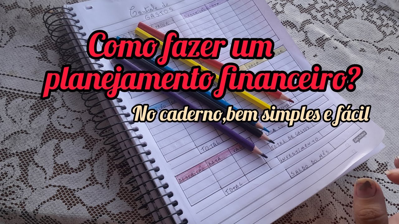 Como fazer um planejamento bem simples no caderno, utilizando caneta e ...
