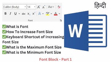 Font Block: Font, Font Size and Keyboard Shortcut | MS Word Tutorials | Acme Collins School
