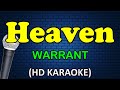 HEAVEN - Warrant (HD Karaoke)