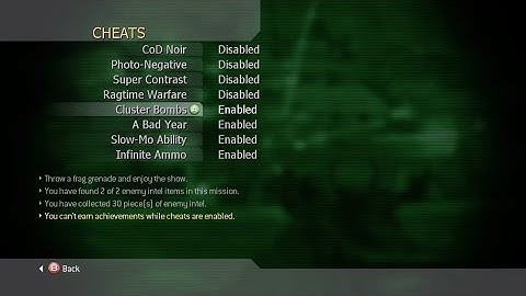 Call of Duty 4: Modern Warfare - Campaign Intel cheats showcase