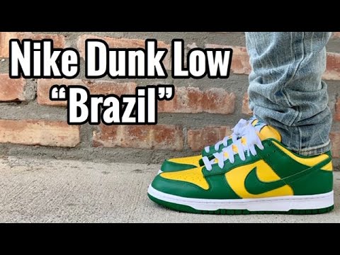 dunk low brazil on feet