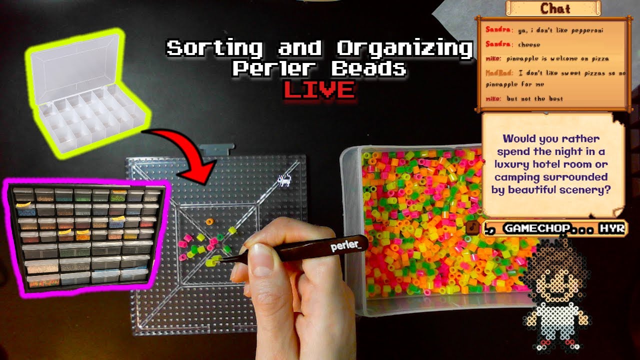 Sorting and Organizing Perler Beads LIVE YouTube