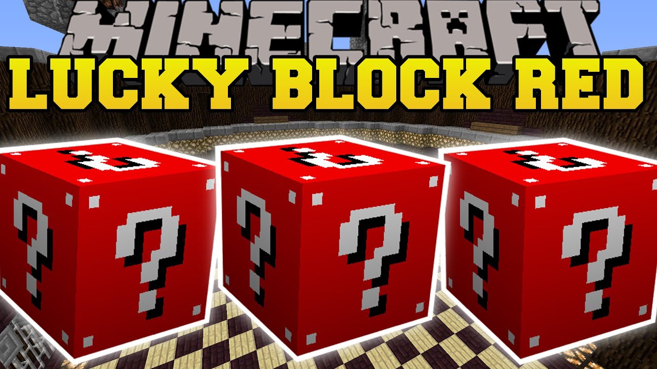 Minecraft: RED LUCKY BLOCK MOD (MORE LUCKY VILLAGERS, LUCKY WELLS