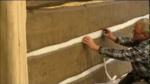 Application of Perma-Chink® Log Home Chinking