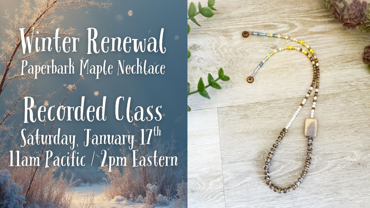 Winter Renewal, Paperbark Maple Inspired Ombré Necklace