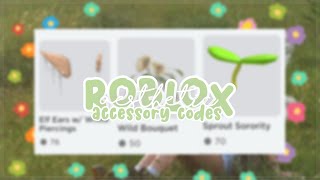 Aesthetic roblox cottagecore accessory codes! | *HEAVILY INSPIRED* | estrella.