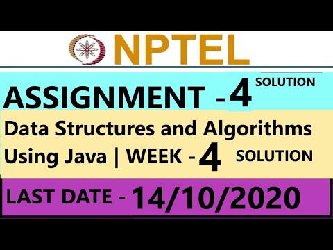 Data Structures and Algorithms Using Java |Week -4 Assignments-4 Solution |#NPTEL
