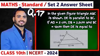 In the given figure triangle ABC is shown. DE is parallel to BC