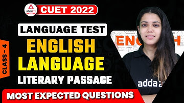CUET 2022 | Reading Comprehension | Literary Passages | English Language Test Class 4