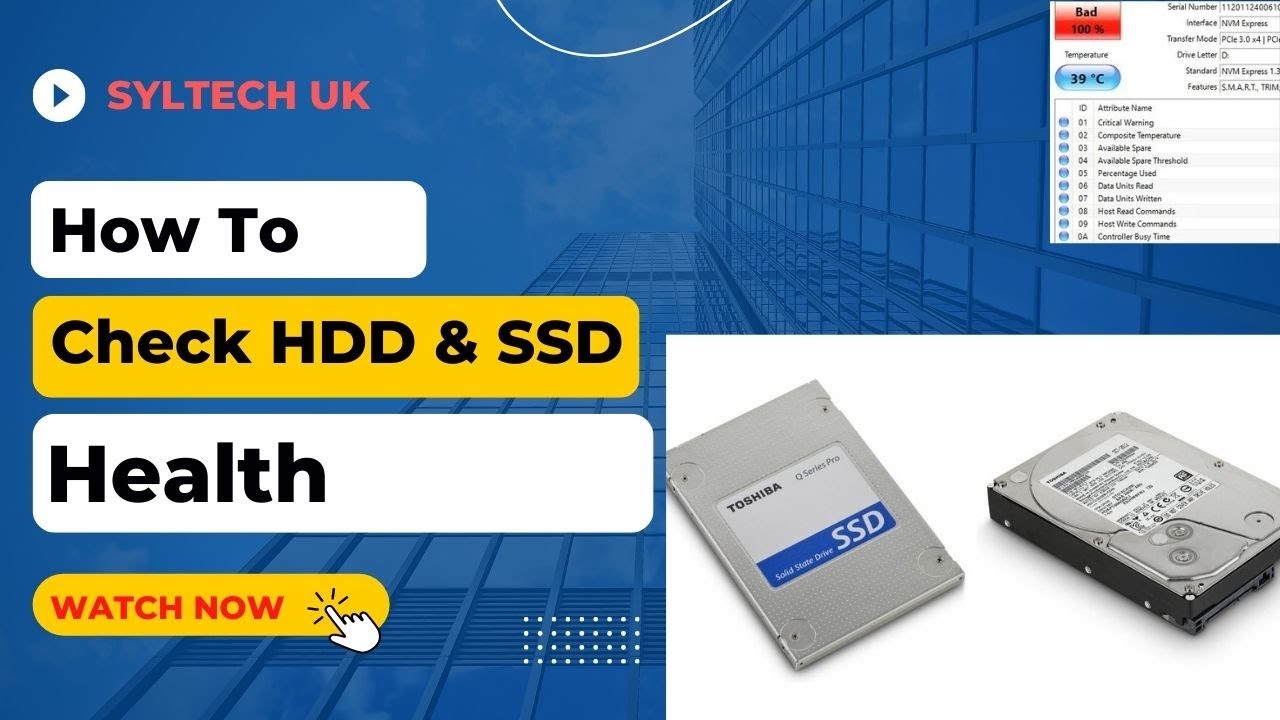 how to check hard drive health HDD & SSD YouTube