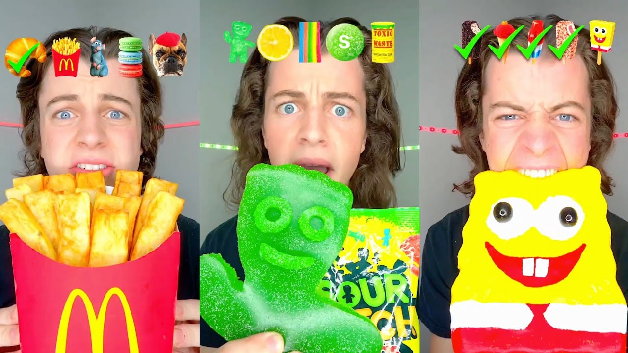 Giant Candy Mukbang ASMR | Colorful Gummy Worms & Sour Treats ...