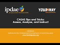 CASAS Tips and Tricks: Assess, Analyze, and Instruct (Webinar)