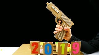 Diy Easy Cardboard Rubber Band Gun - How to make Toy gun at Home