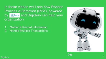 DigiServ RPA Demo - Repetitive Transactions