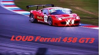 Ferrari 458 gt3 insane sound - burnout, fly bys, flames, accelerations
& downshifts!