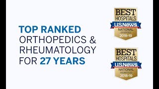 HSS: #1 in Orthopedics & #3 in Rheumatology (2018-2019)