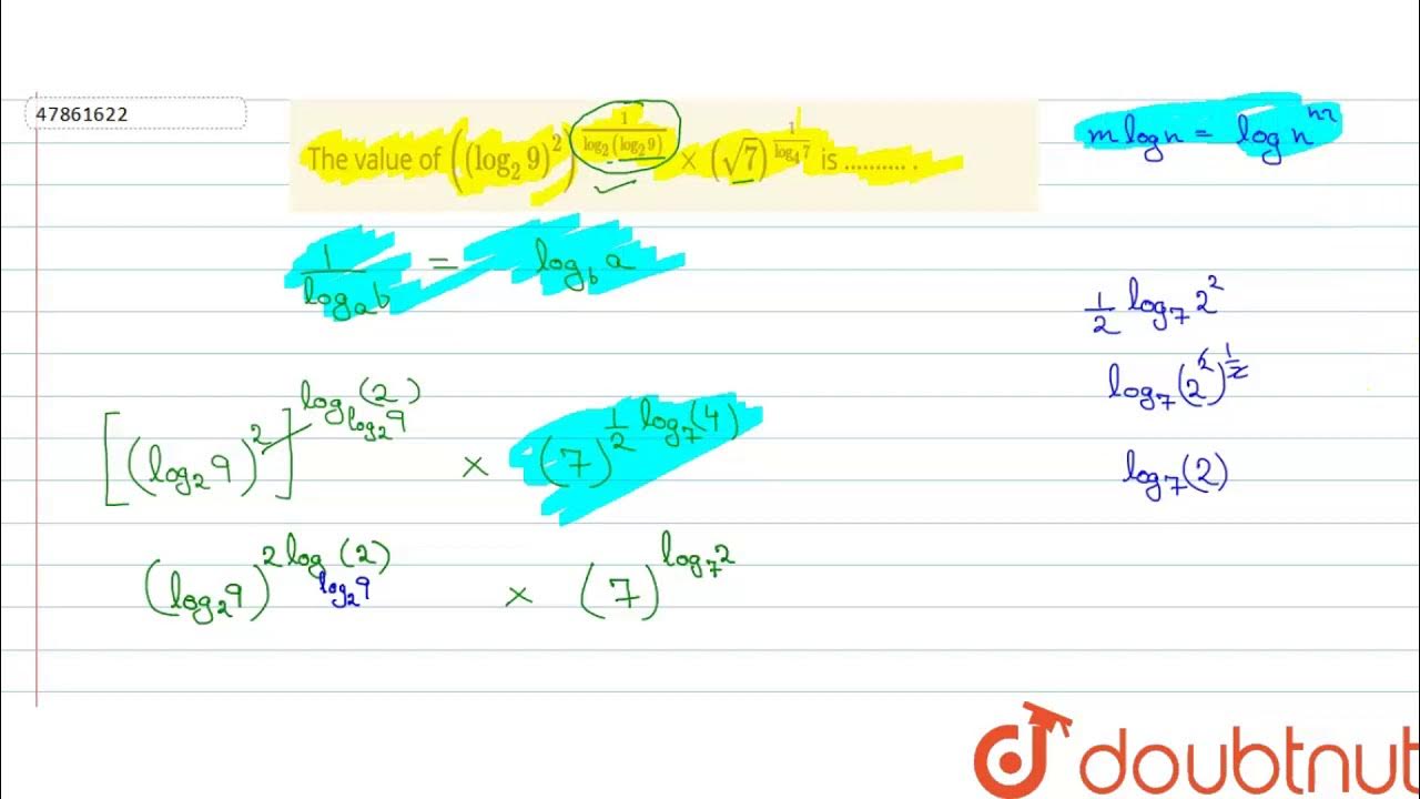 the-value-of-log-2-9-2-1-log-2-log-2-9-xx-sqrt-7-1