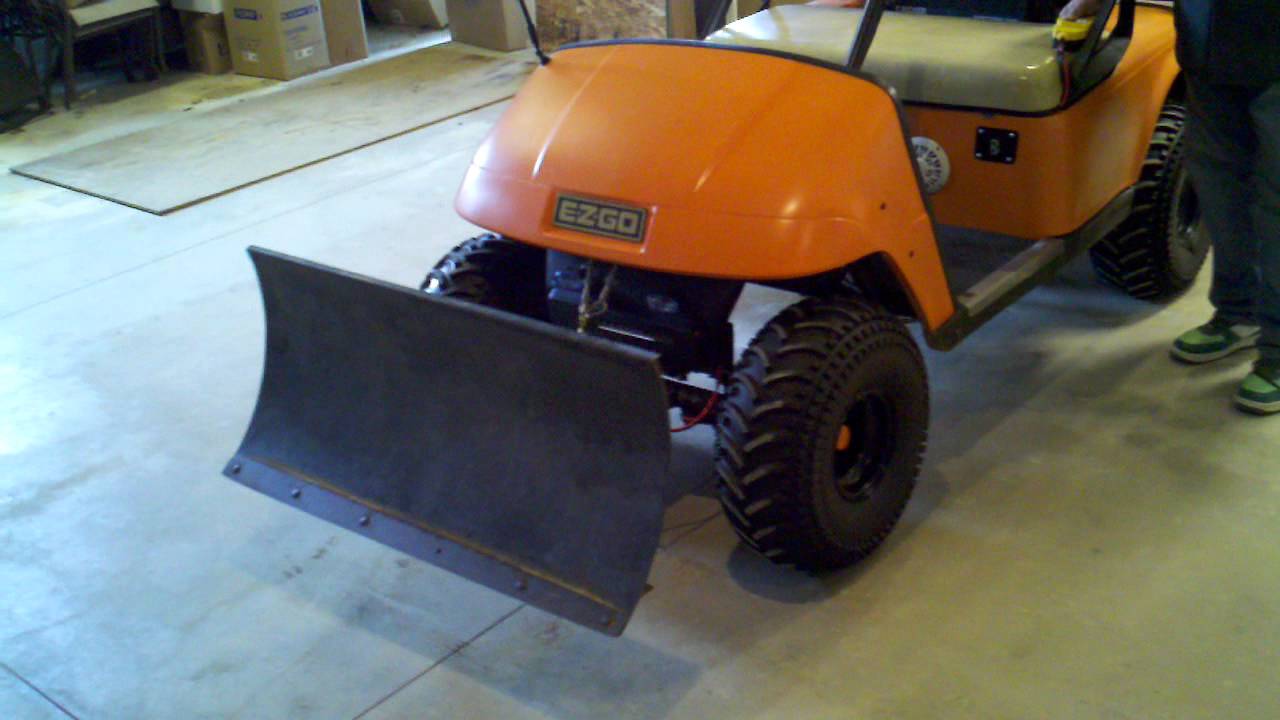 Golf Cart Snow Plow YouTube