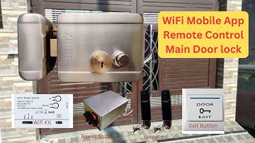 wifi remote main door lock, electronic door lock mobile app remote button control electric lock