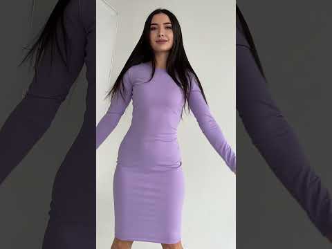 Стильна жіноча сукня в обтяжку бордова трикотажна сукня міді ошатна сукня футляр великого розміру, відео 1