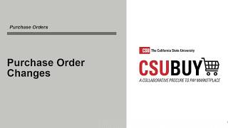 CSUBUY P2P - Purchase Order Changes