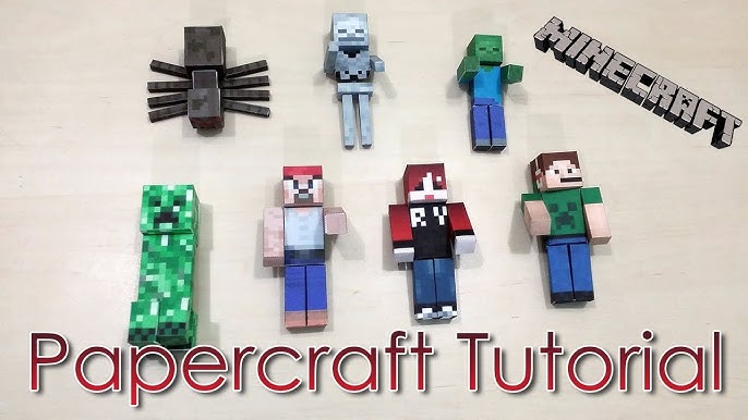 bonecos de Minecraft para imprimir,recortar e montar: Modelos de Minecraft  em papel