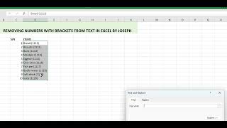 REMOVING NUMBERS WITH BRACKETS FROM TEXTS IN EXCEL