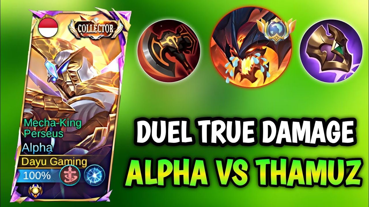 ALPHA VS THAMUZ ADU TRUE DAMAGE DI EXP LANE‼️GAMEPLAY ALPHA TERBARU - Mobile legends
