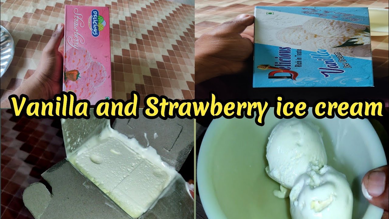 Vanilla Ice Cream Recipe|Strawberry Ice Cream Recipe|How to Make Vanilla and strawberry Ice Cream|