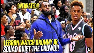 LeBron James Watches Bronny Jr \& Squad Respond to OVERRATED Chants! Northcoast Blue Chips TOO OP!!
