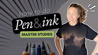 4 drawing exercises for easier Master Studies with pen and ink technique screenshot 1