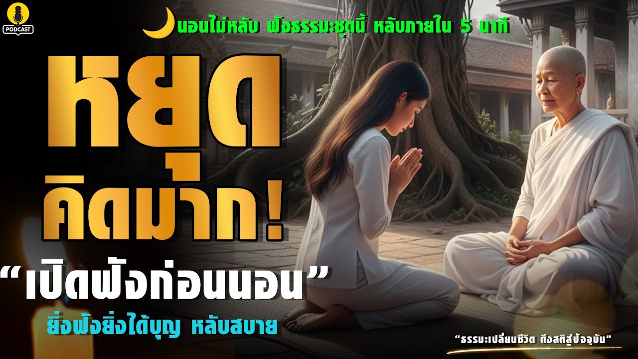 🌙ปล่อยวาง หยุดคิดมาก! ยิ่งฟังยิ่งได้บุญ | ธรรมะก่อนนอน