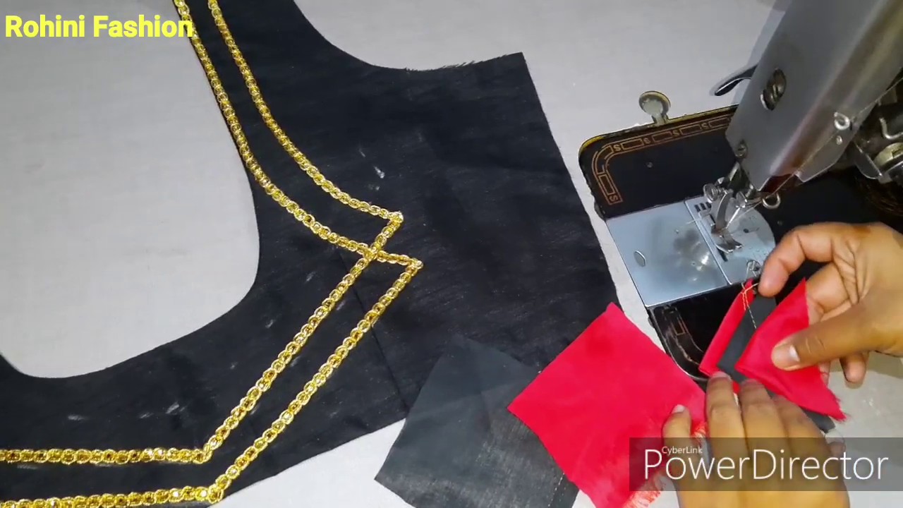 Very simple and easy blouse back neck 