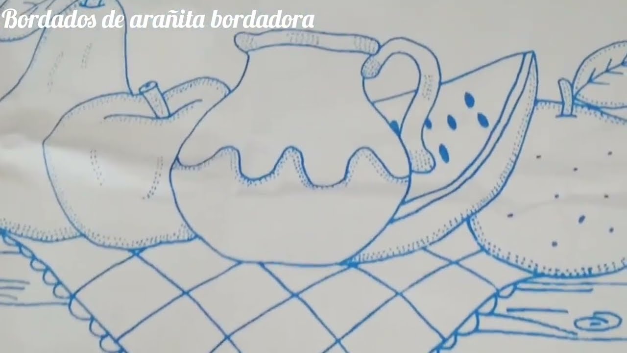 Cómo bordar un jarrito, 2 puntadas con la misma base. Costura de servilletas #bordado #craft #sewing