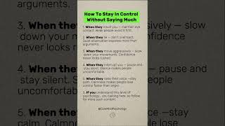 How to flip control without saying a word 🔥.. #psychology #mindset