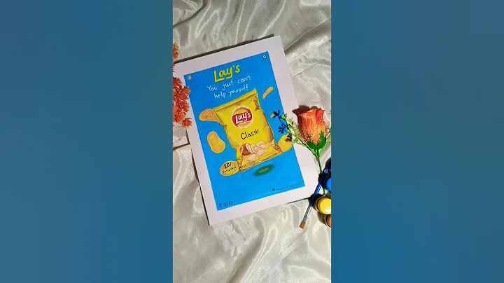 Lays chips packet🎨🖌️ #trendingshorts #lays #chips #packet #artwork 🎨🖌️