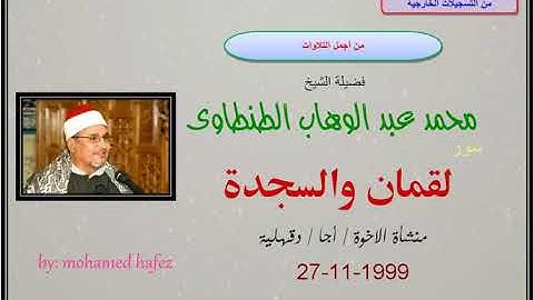 الطنطاوى ومحاكاة للبهتيمى من سورة لقمان 1999