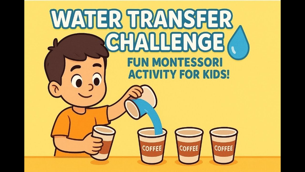 Easy indoor Water Transfer Cup activity for Kids | Educational Game for Toddlers 