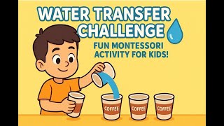 Easy indoor Water Transfer Cup activity for Kids | Educational Game for Toddlers #learningactivities screenshot 3